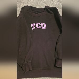 lululemon athletica Black Sweatshirt with Purple TCU Logo